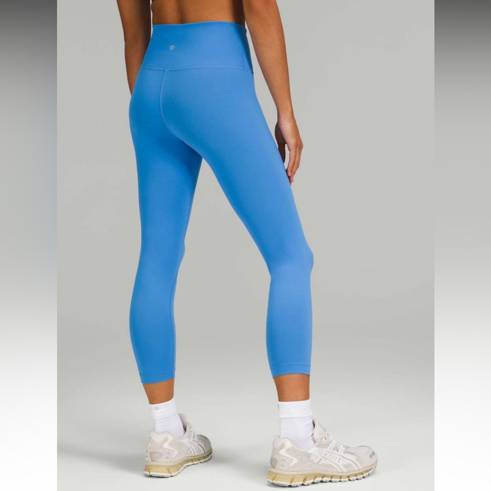 Lululemon Wunder Train High-Rise Crop 23" blue nile sz 2